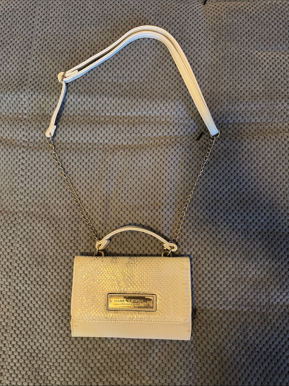 Marc Jacobs Gold Mini Top-Handle Crossbody